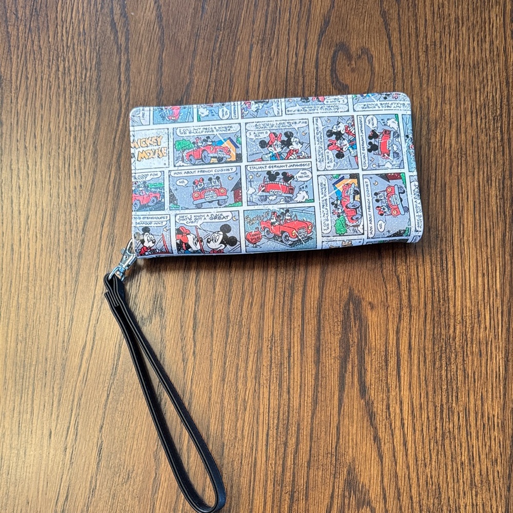 Mickey Mouse Comic Strip Wristlet Clutch